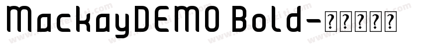 MackayDEMO Bold字体转换